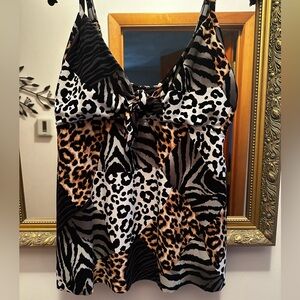 MAGICSUIT Tankini top - Animal print- worn once!